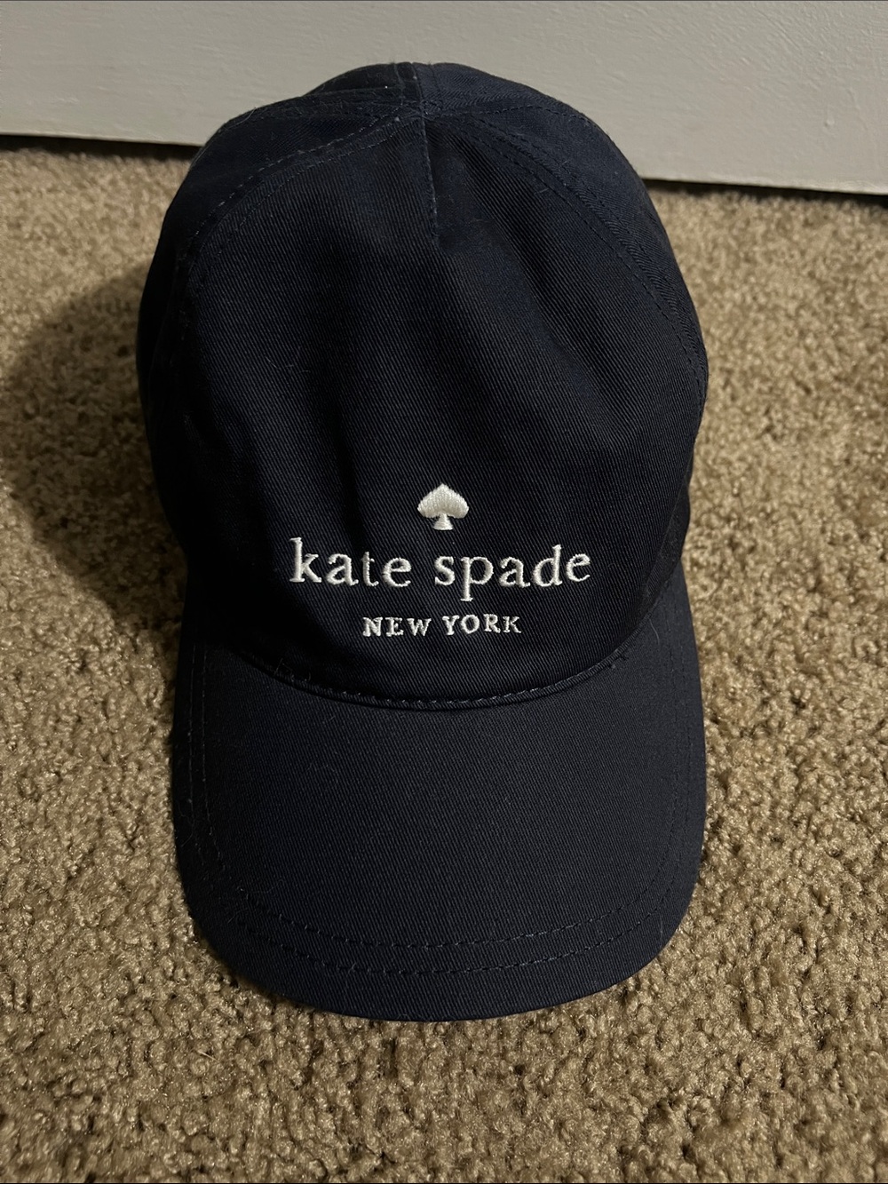 kate spade New York Navy Logo Baseball Cap